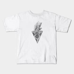 Take a slice of pizza drawing with scribble art Kids T-Shirt